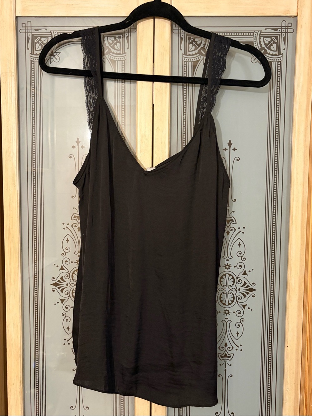 Naked Zebra Black Scoop Neck Tank